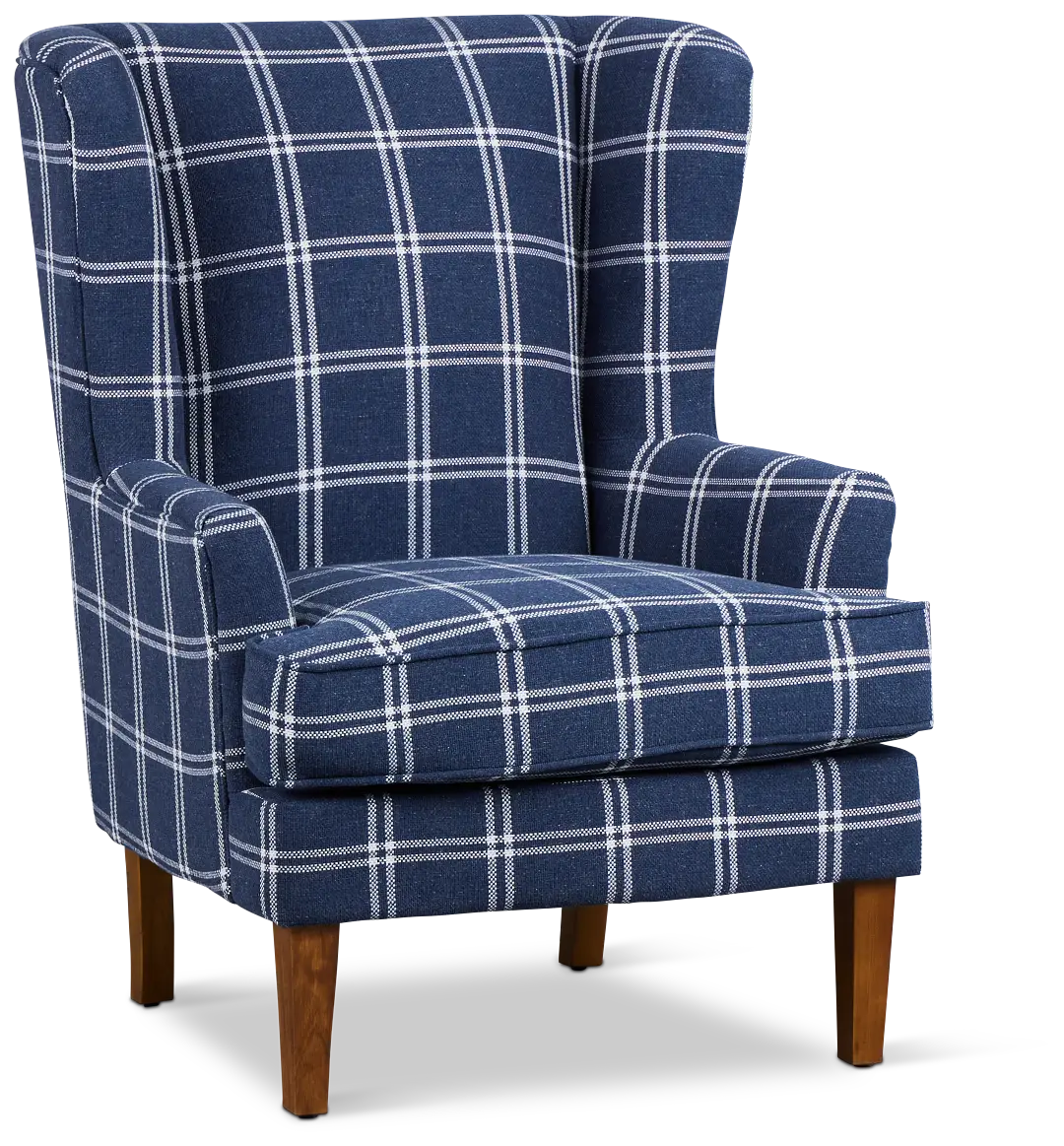 Leyla Dark Blue Fabric Accent Chair Leyla Dark Blue Fabric Accent Chair