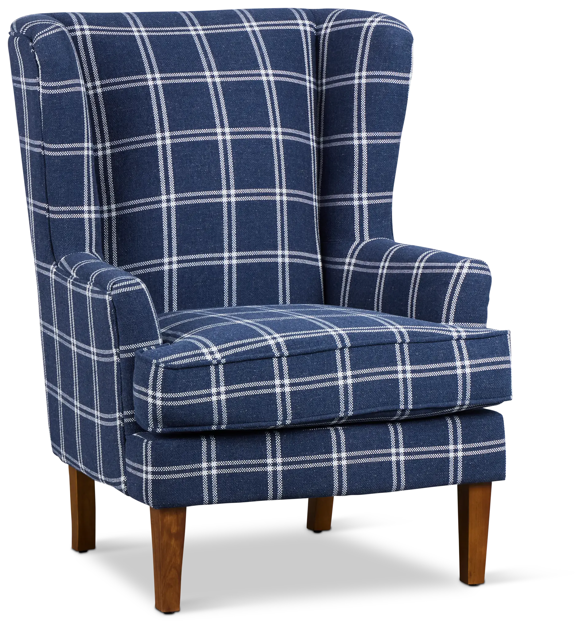 Leyla Dark Blue Fabric Accent Chair Leyla Dark Blue Fabric Accent Chair