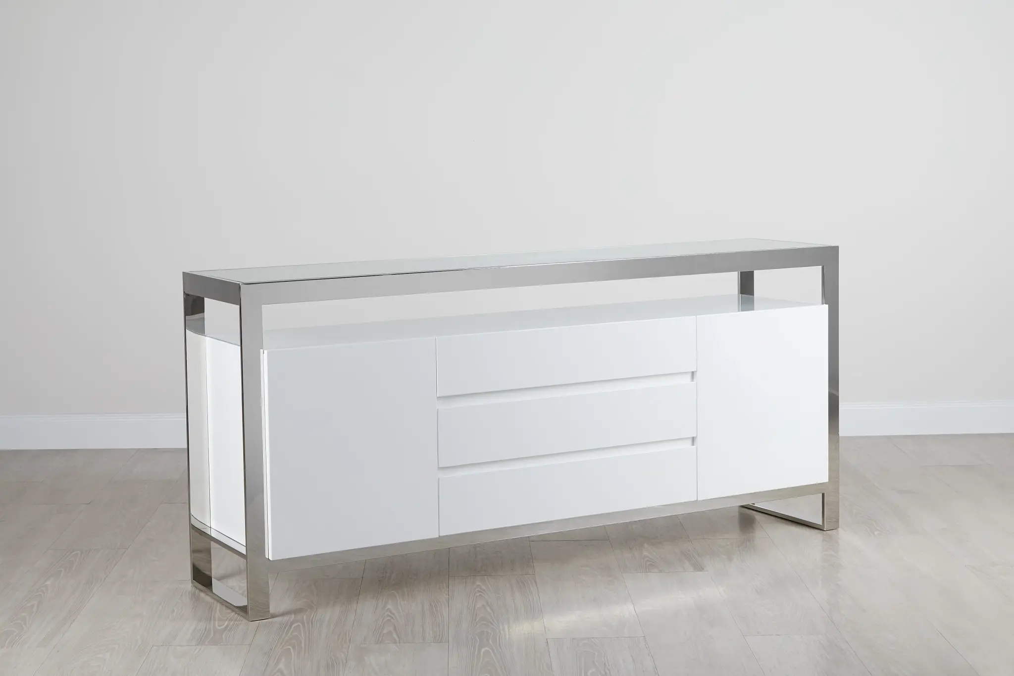 Miami White Glass Buffet Miami White Glass Buffet