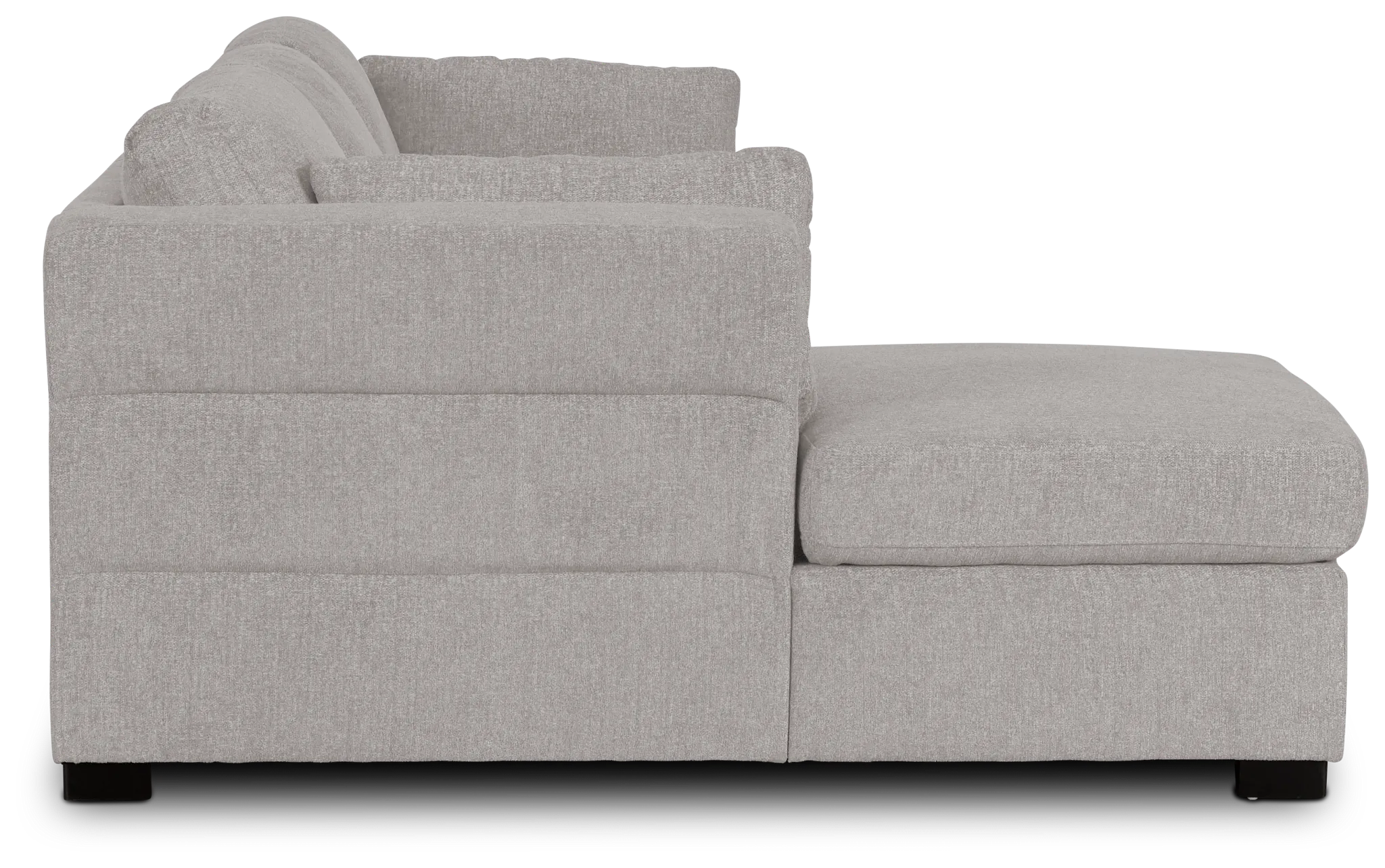 Amber Light Gray Fabric Small Left Chaise Storage Sleeper Sectional