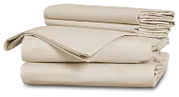 Rest & Renew Percale Cotton Beige 200 Thread Sheet Set