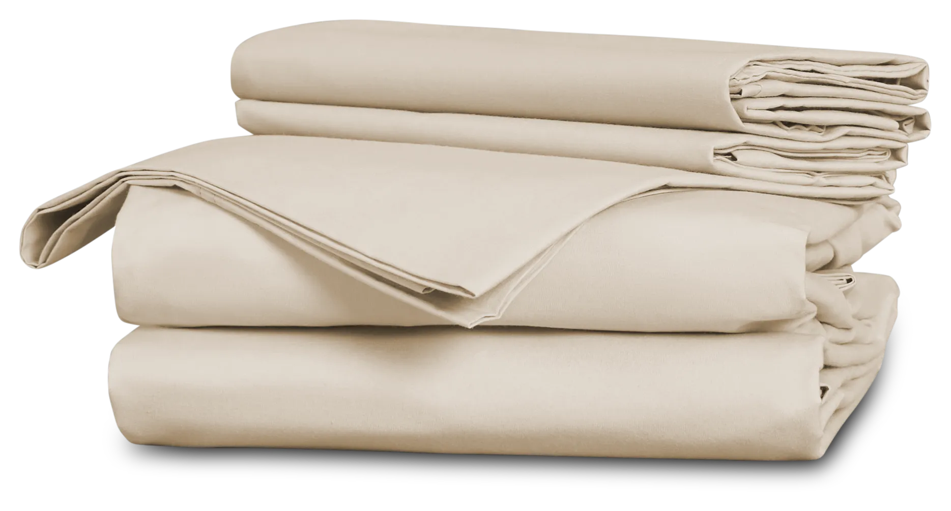 Rest & Renew Percale Cotton Beige 200 Thread Sheet Set