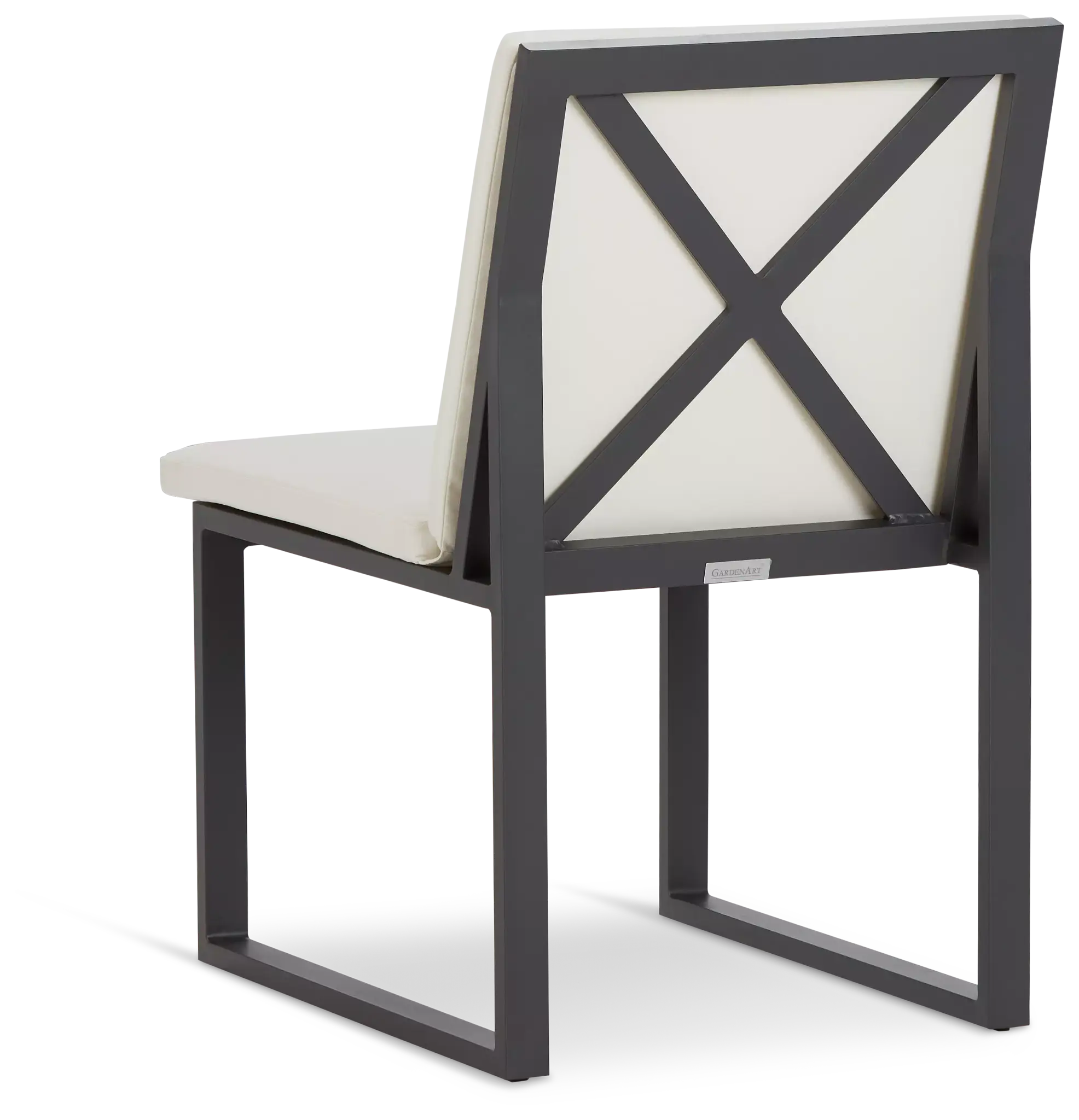 Linear Dark Gray White Aluminum Cushioned Chair Linear Dark Gray White Aluminum Cushioned Chair