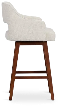 Oberlin Light Beige Fabric 30" Swivel Barstool