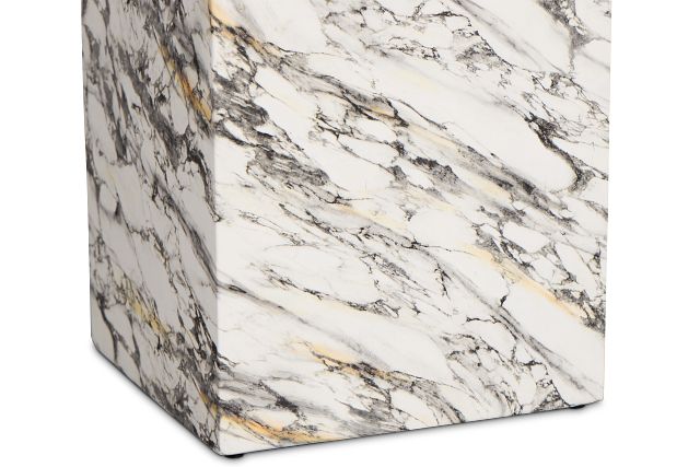 Sebbie White Square End Table