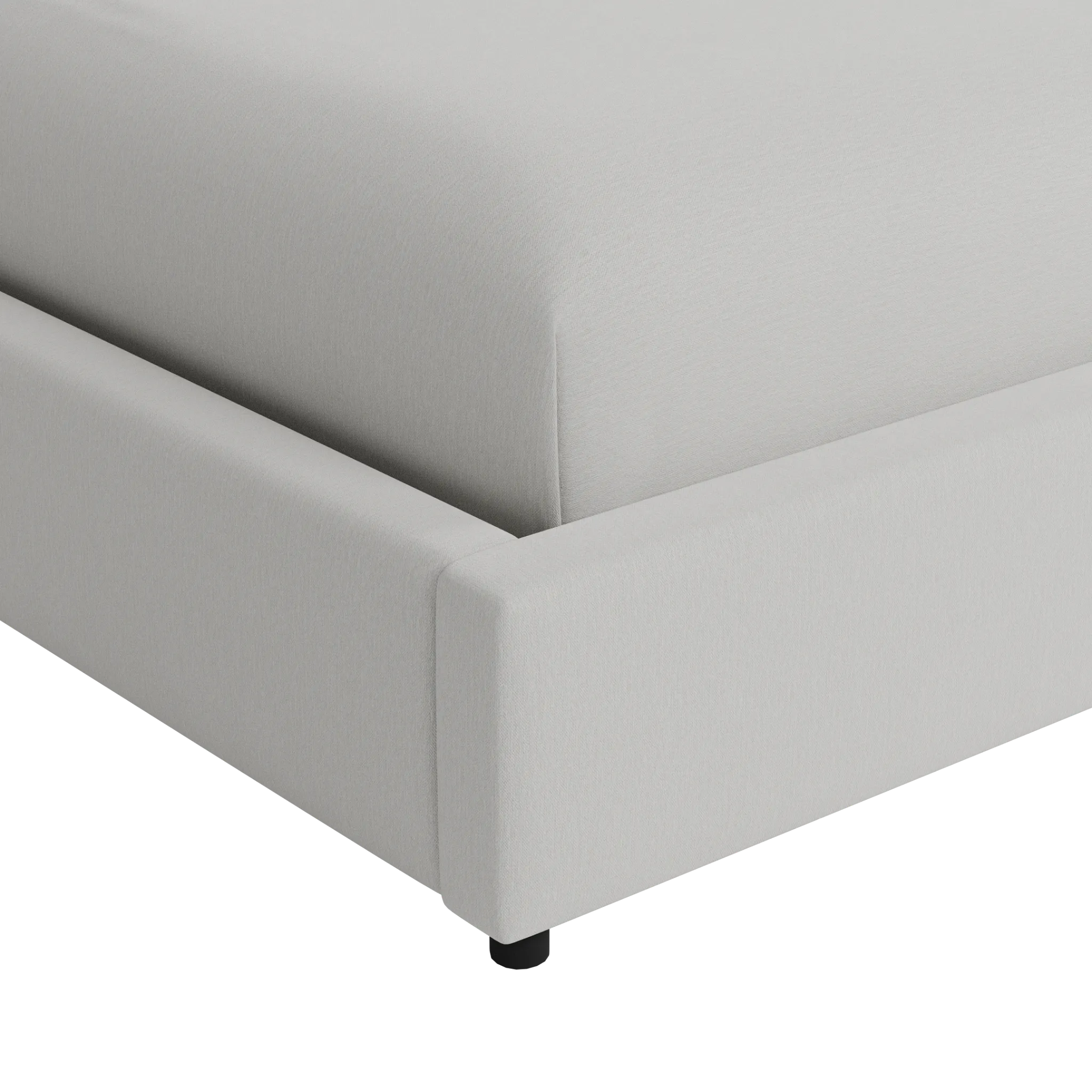 Grayton Delray Pewter 44" Upholstered Platform Bed
