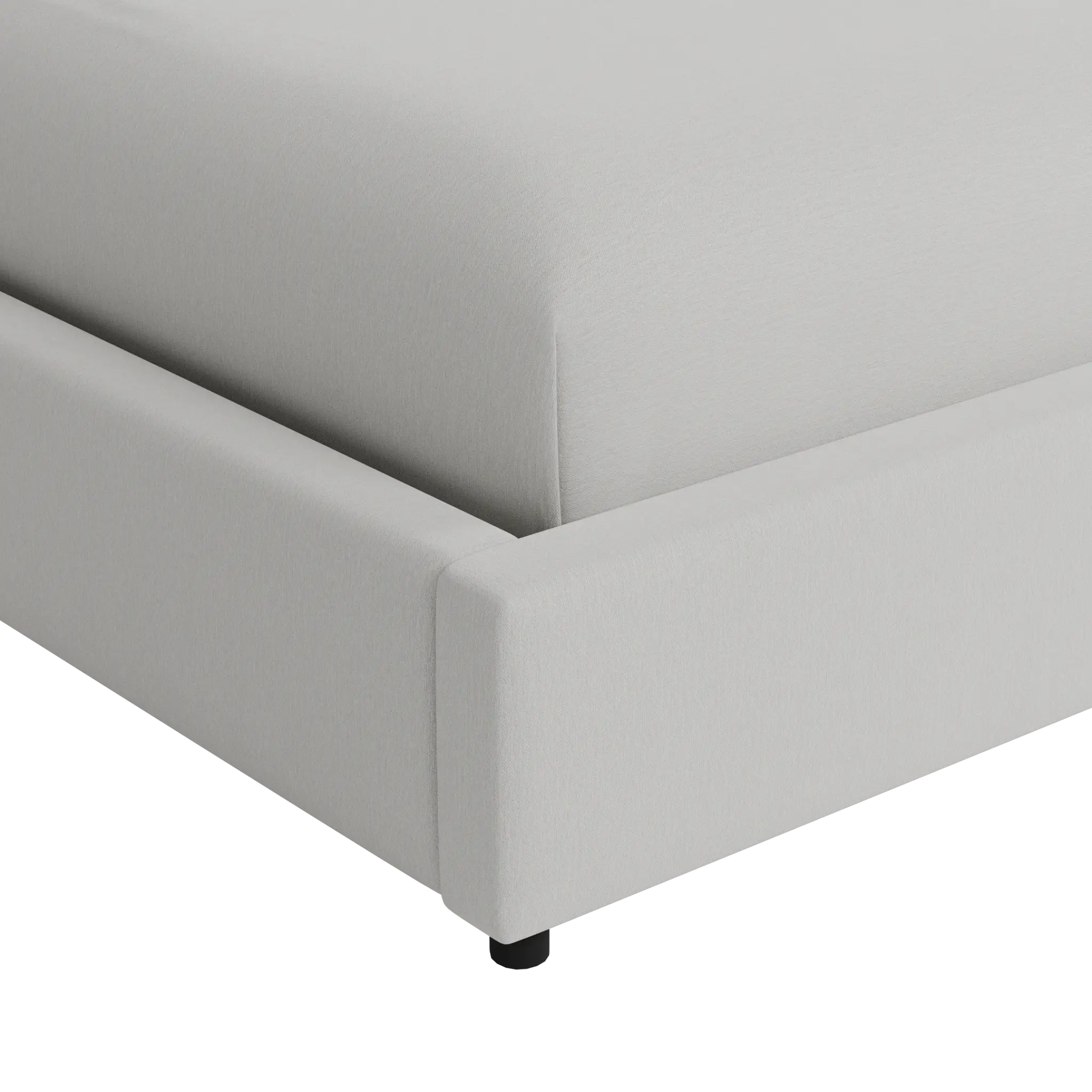 Grayton Delray Pewter 44" Upholstered Platform Bed Grayton Delray Pewter 44" Upholstered Platform Bed