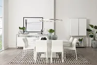 Lugo White Upholstered Side Chair