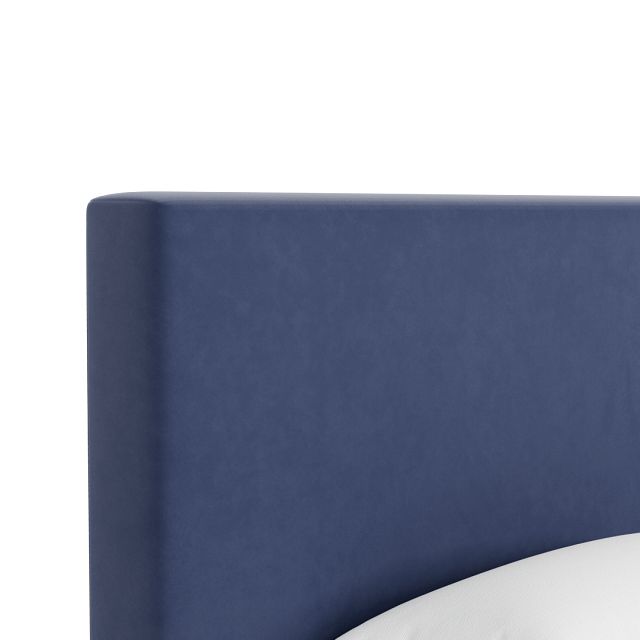 Grayton Joya Dark Blue 54" Upholstered Platform Bed