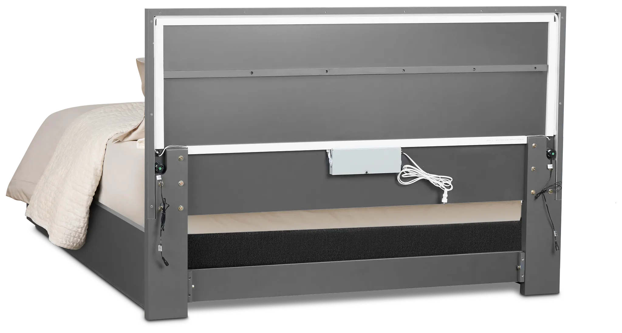 Brasilia Gray Platform Bed