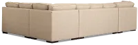 Sinclair Brown Fabric Left Cuddler Cooling Memory Foam Sectional