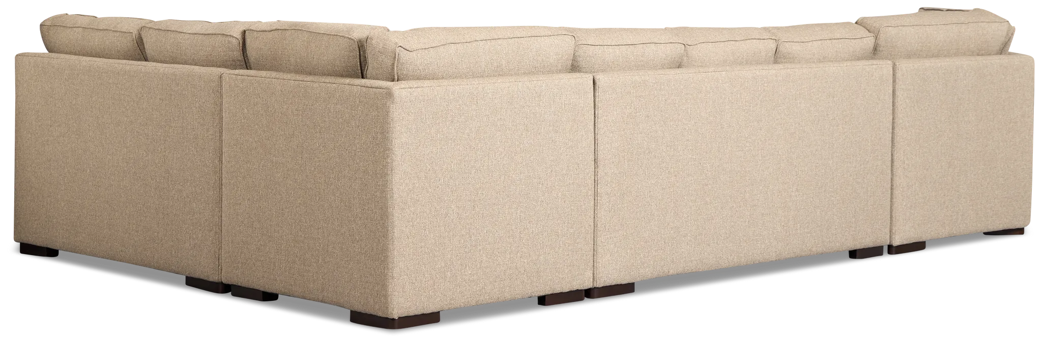 Sinclair Brown Fabric Left Cuddler Cooling Memory Foam Sectional