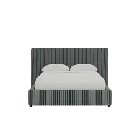 Grayton Lucy Navy 44" Upholstered Platform Bed