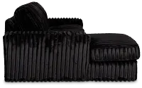 Teddy Black Fabric Left Chaise Sectional
