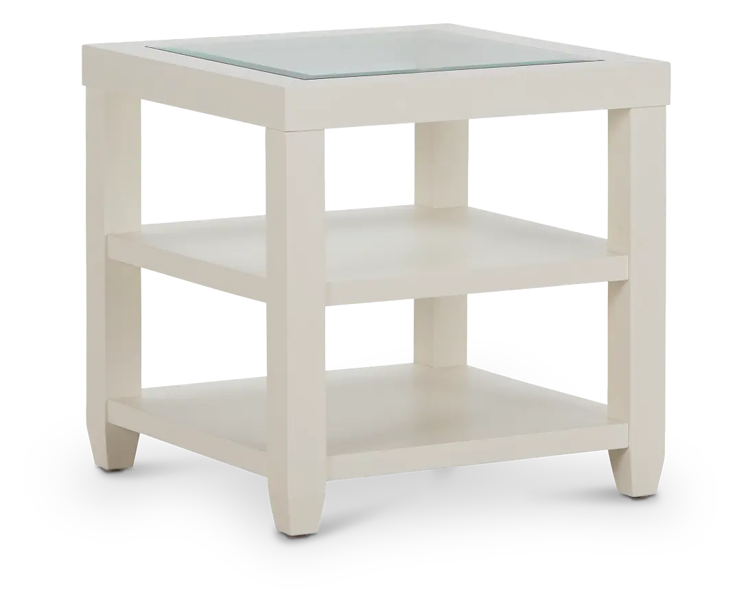Hurley White Square End Table Hurley White Square End Table