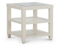 Hurley White Square End Table