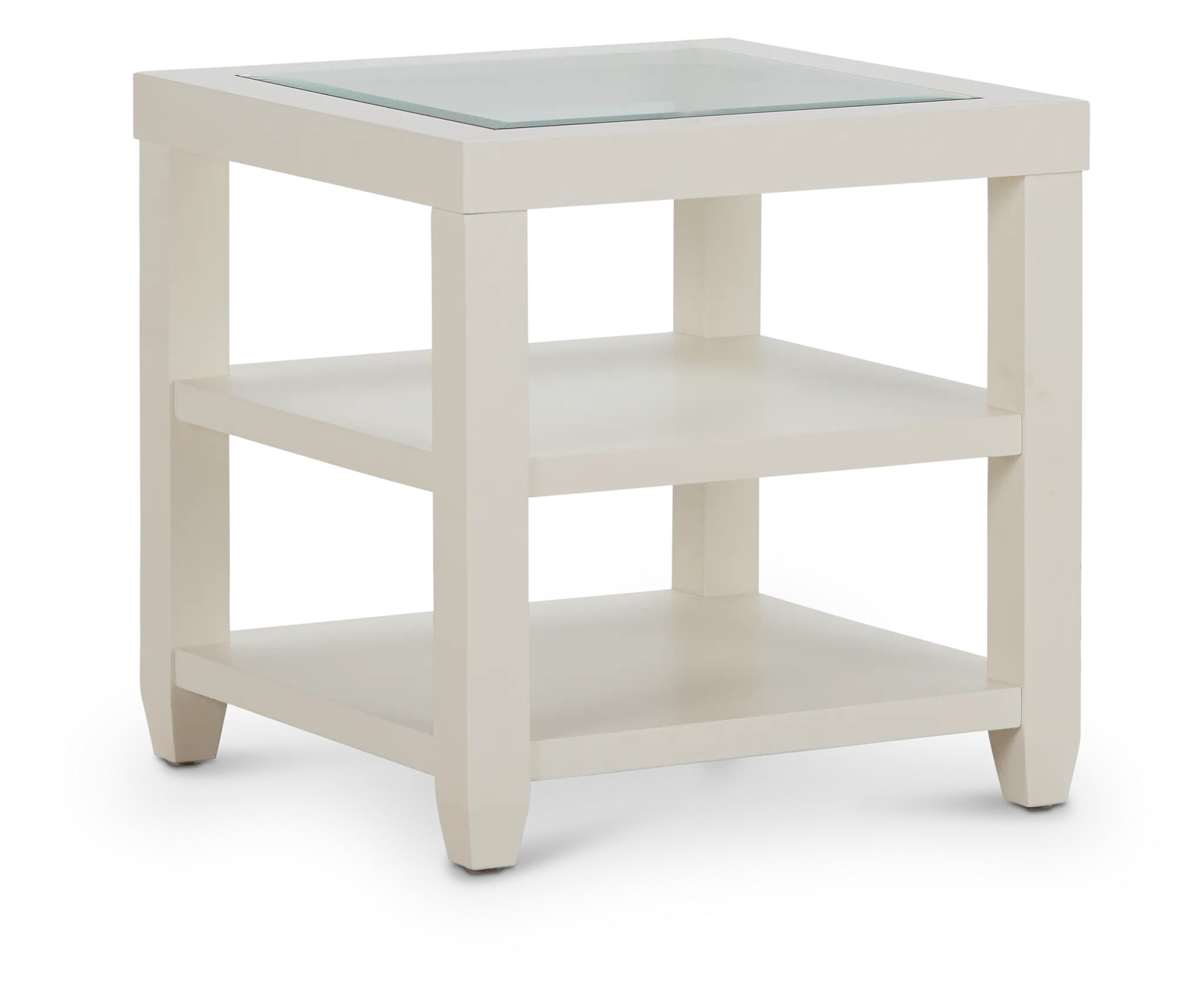 Hurley White Square End Table