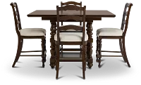 Savannah Dark Tone High Table & 4 Barstools