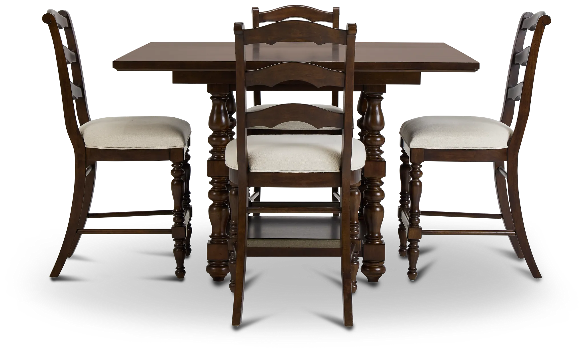 Savannah Dark Tone High Table & 4 Barstools