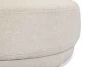 Presley Light Gray Fabric Ottoman