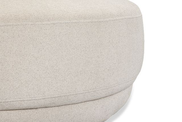 Presley Light Gray Fabric Ottoman