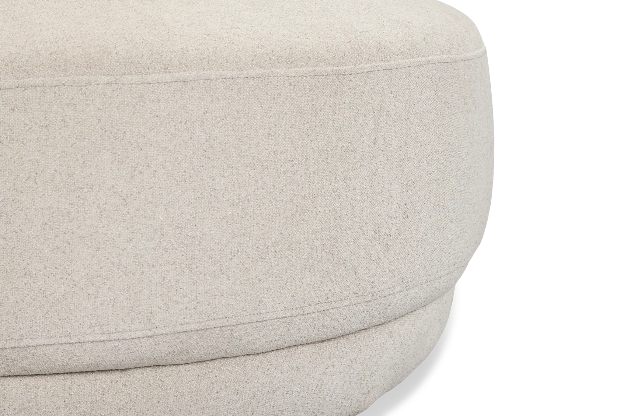 Presley Light Gray Fabric Ottoman