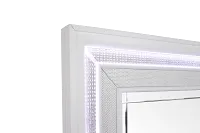 Milan White Floor Mirror