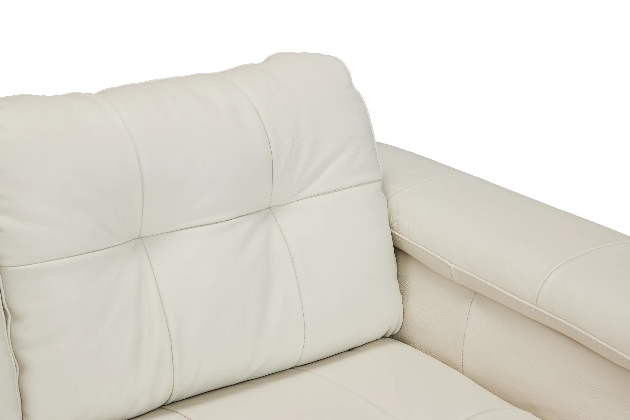 Rowan Light Beige Leather Small Left Chaise Sectional
