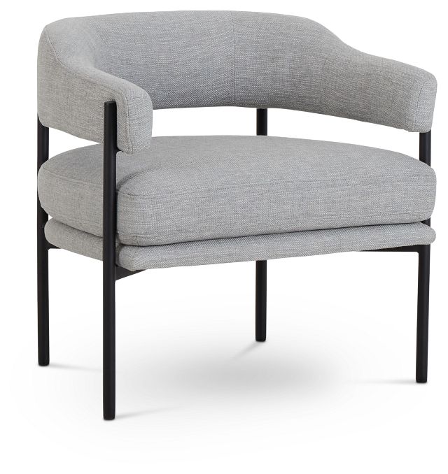 Oliver Light Gray Fabric Accent Chair