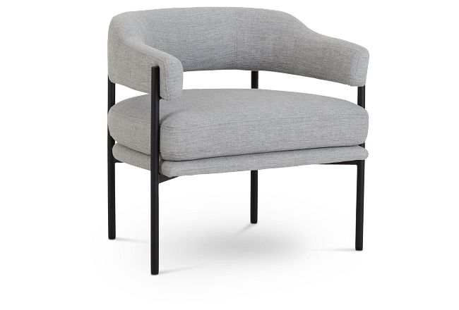 Oliver Light Gray Fabric Accent Chair