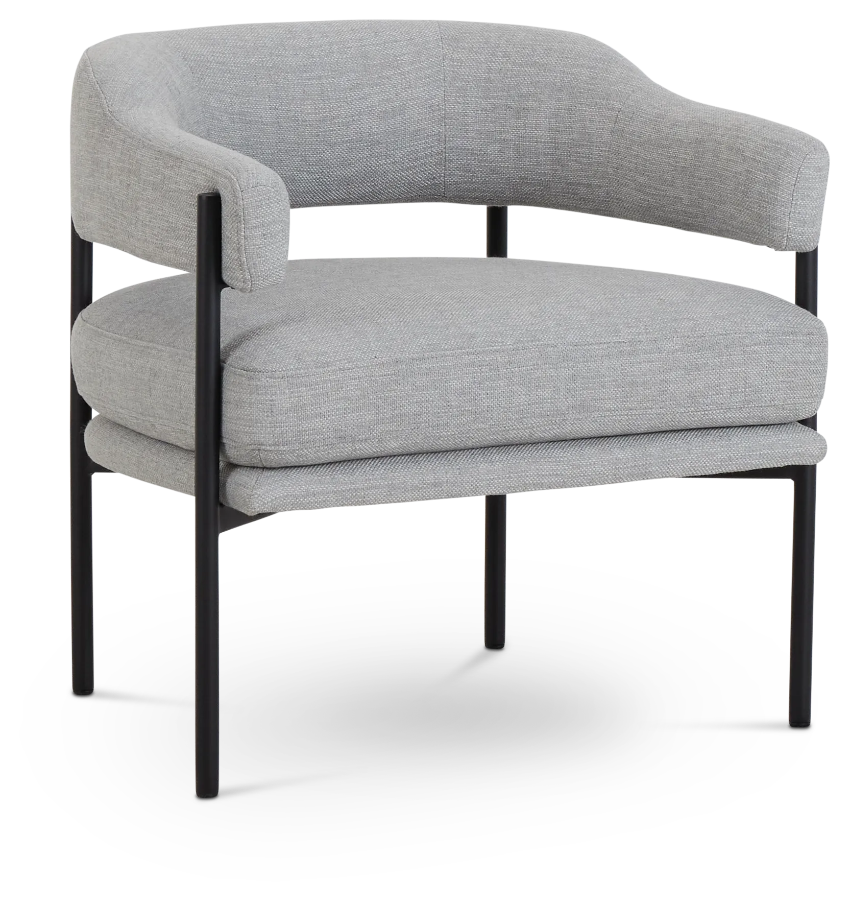 Oliver Light Gray Fabric Accent Chair