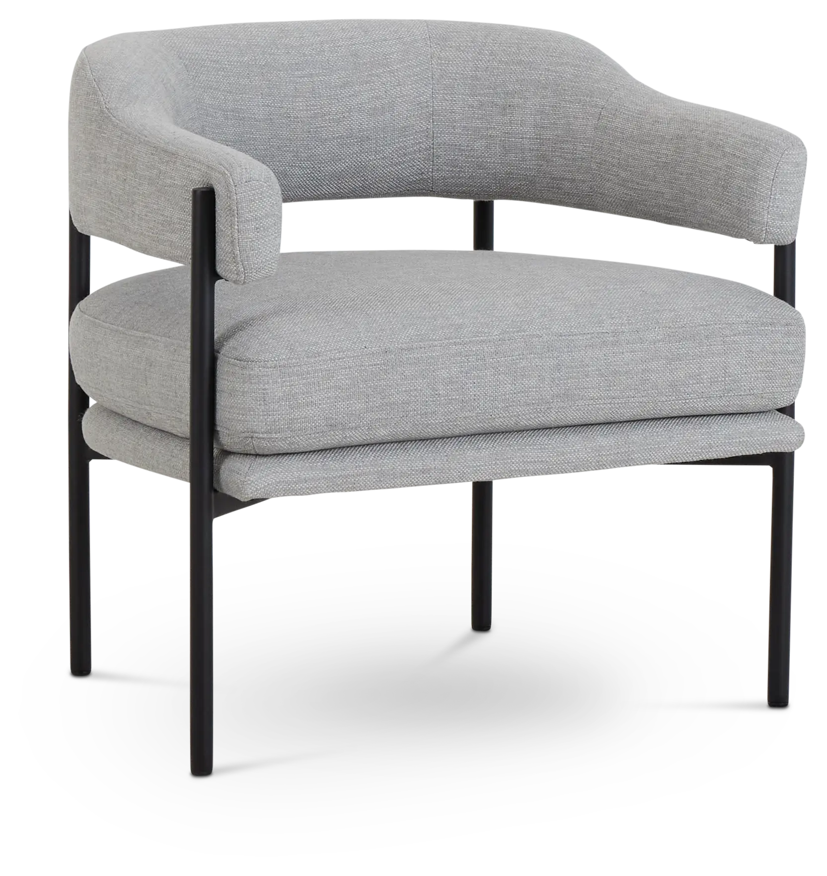 Oliver Light Gray Fabric Accent Chair Oliver Light Gray Fabric Accent Chair