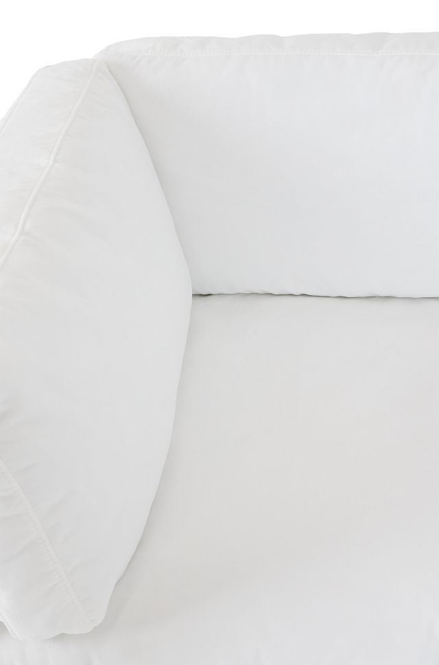 Grant White Fabric Sofa, Living Room - Sofas