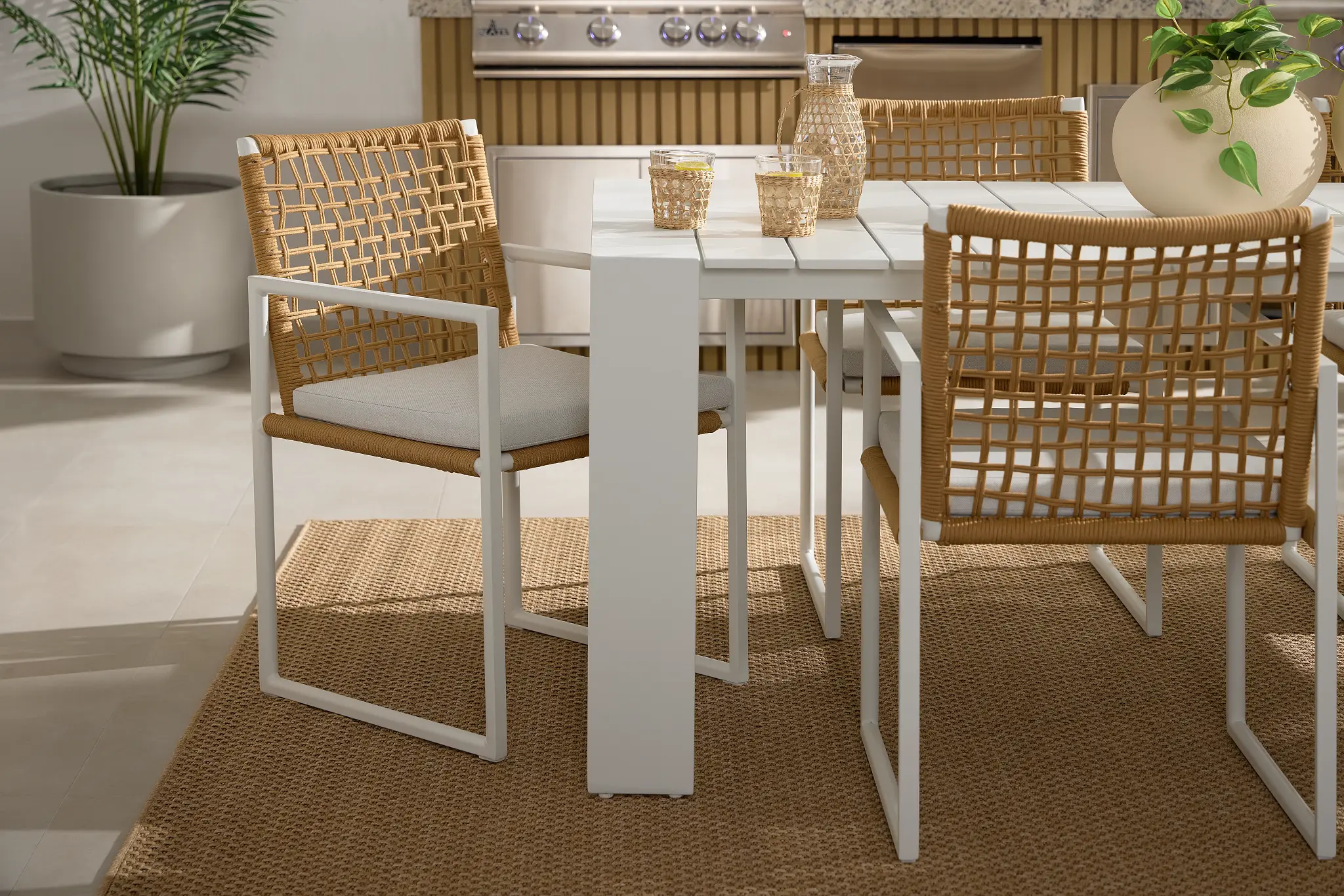 Sunrise White Aluminum Arm Chair Sunrise White Aluminum Arm Chair