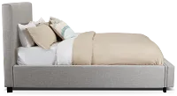 Monica Light Gray Uph Platform Storage Bed