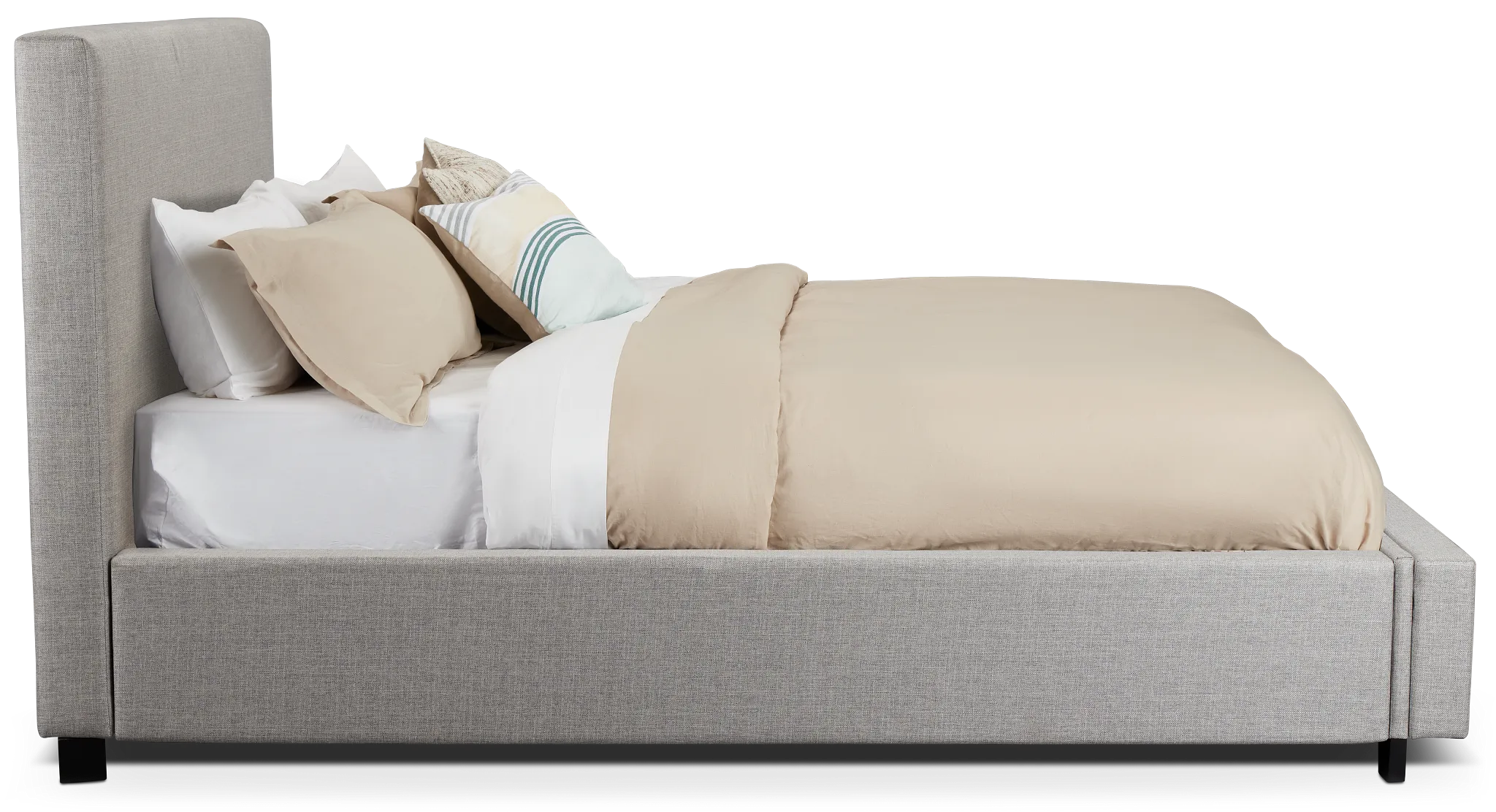 Monica Light Gray Uph Platform Storage Bed