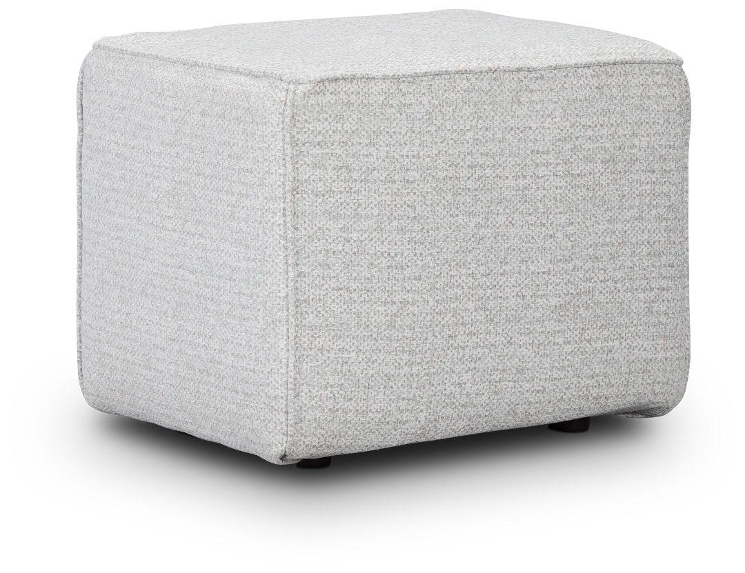 Zeta Light Blue Accent Pouf