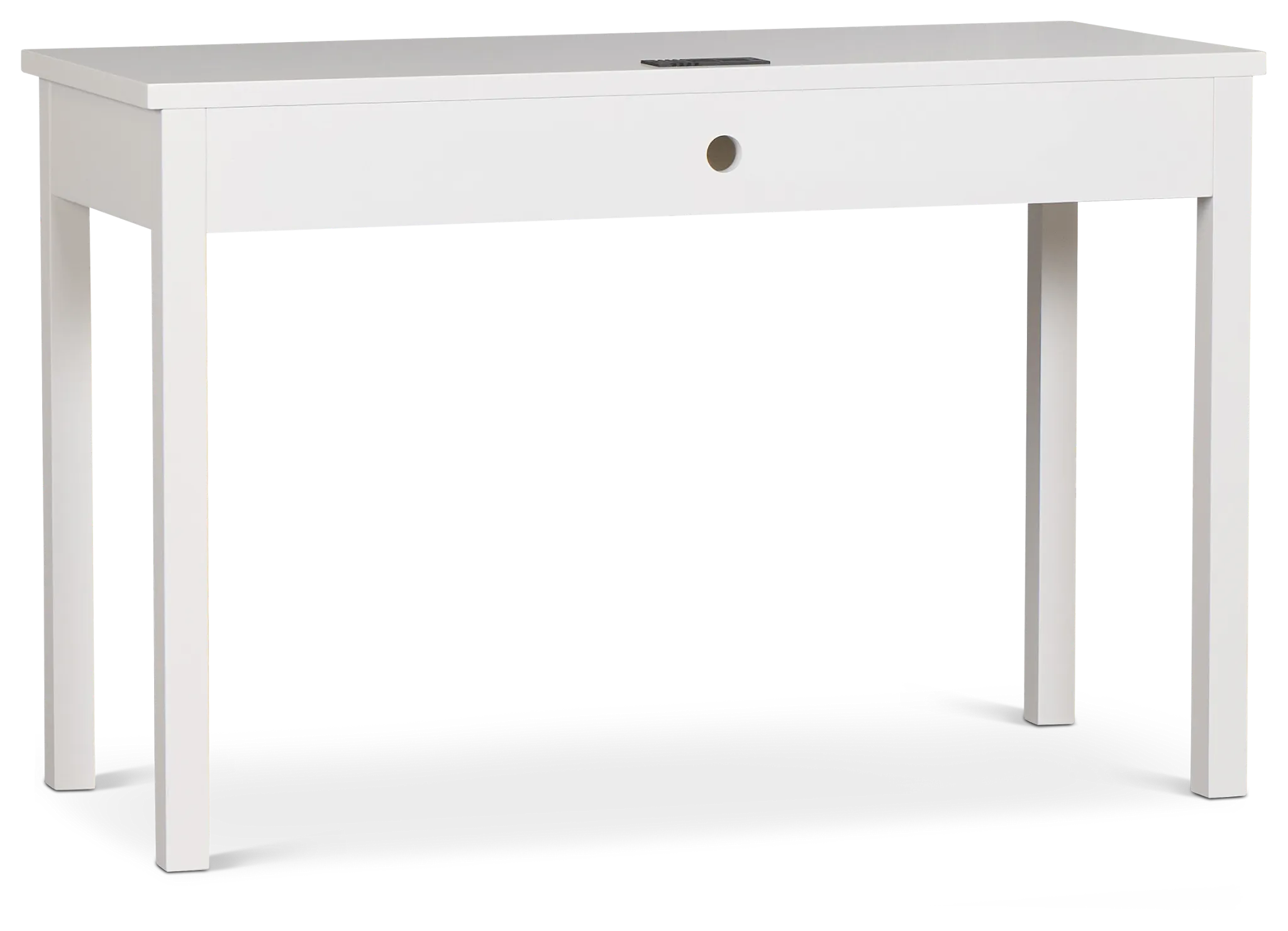 Charleston White 1-drawer Desk