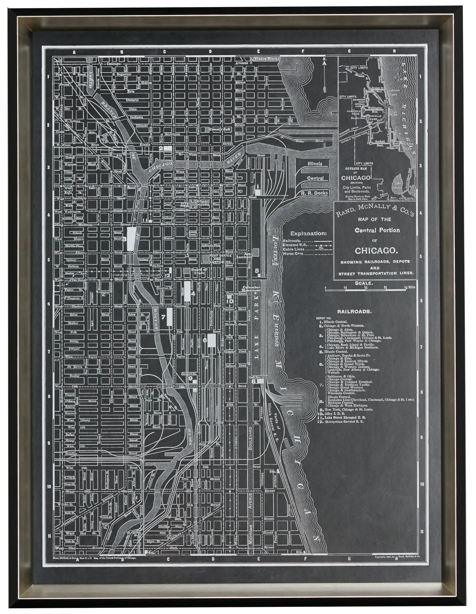 Chicago Black Framed Wall Art Chicago Black Framed Wall Art
