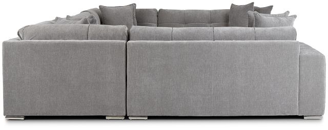 Brielle Light Gray Fabric Large Two-arm Sectional