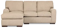 Sinclair Brown Fabric Left Chaise Sectional
