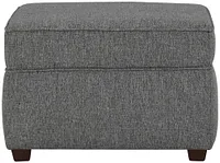 Asheville Gray Fabric Ottoman