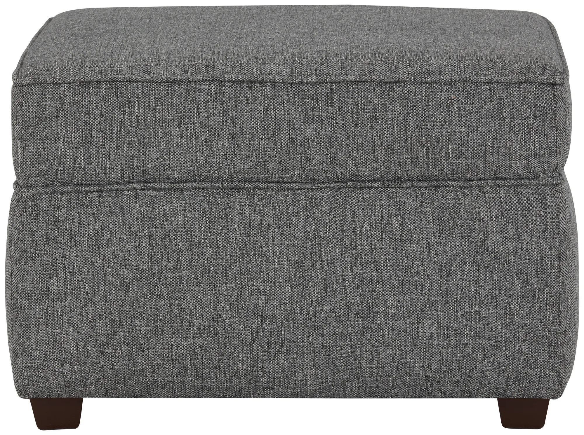 Asheville Gray Fabric Ottoman