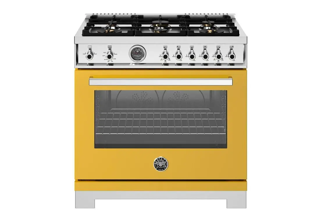 Bertazzoni 366 Series Yellow 36" Gas Range Bertazzoni 366 Series Yellow 36" Gas Range