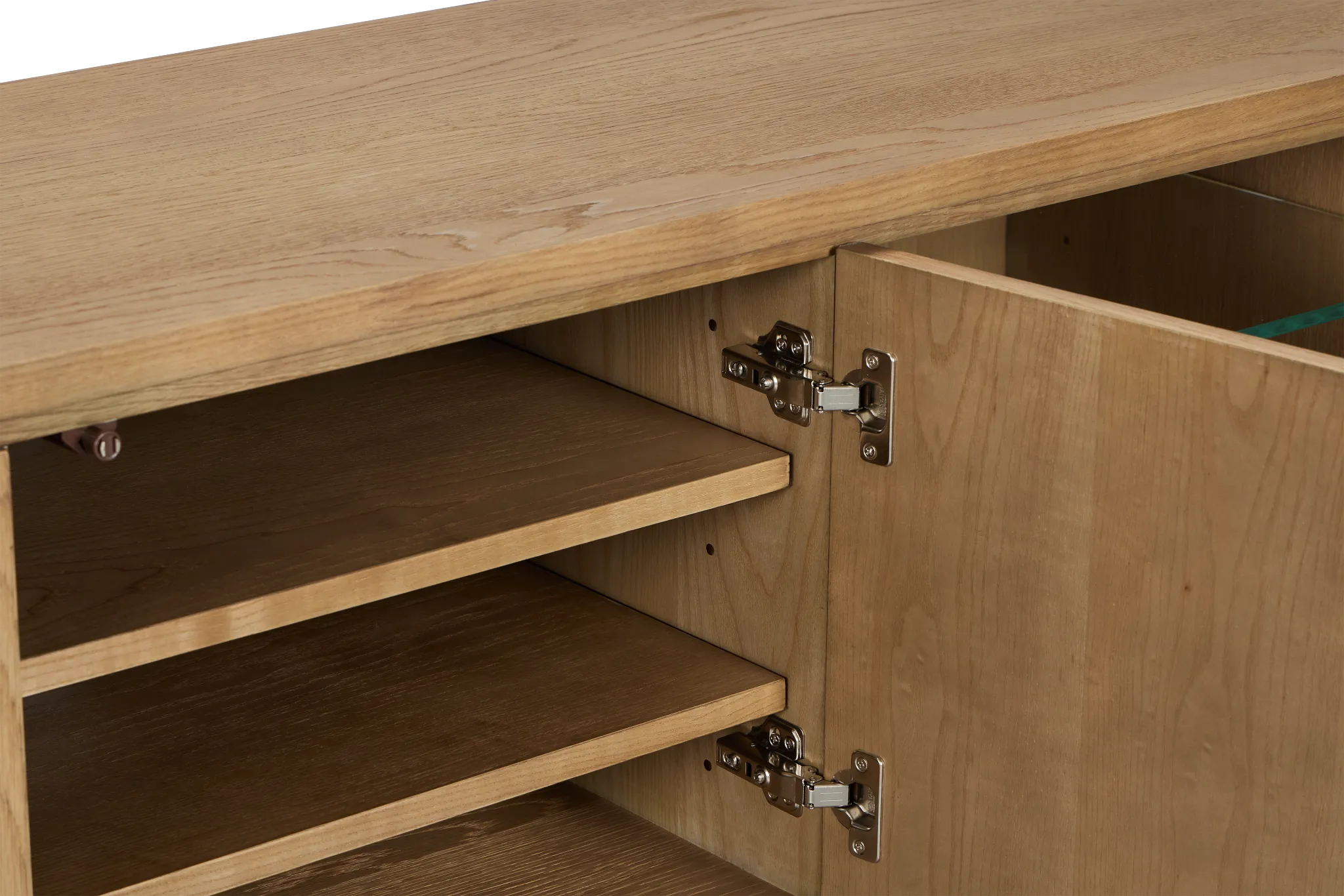 Haven Light Tone 74" Tv Stand With Metal Base