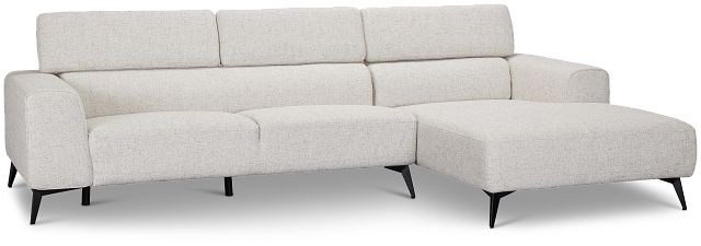 Alina Beige Fabric Right Chaise Sectional