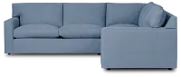 Hudson Blue Fabric Small Two-arm Sectional