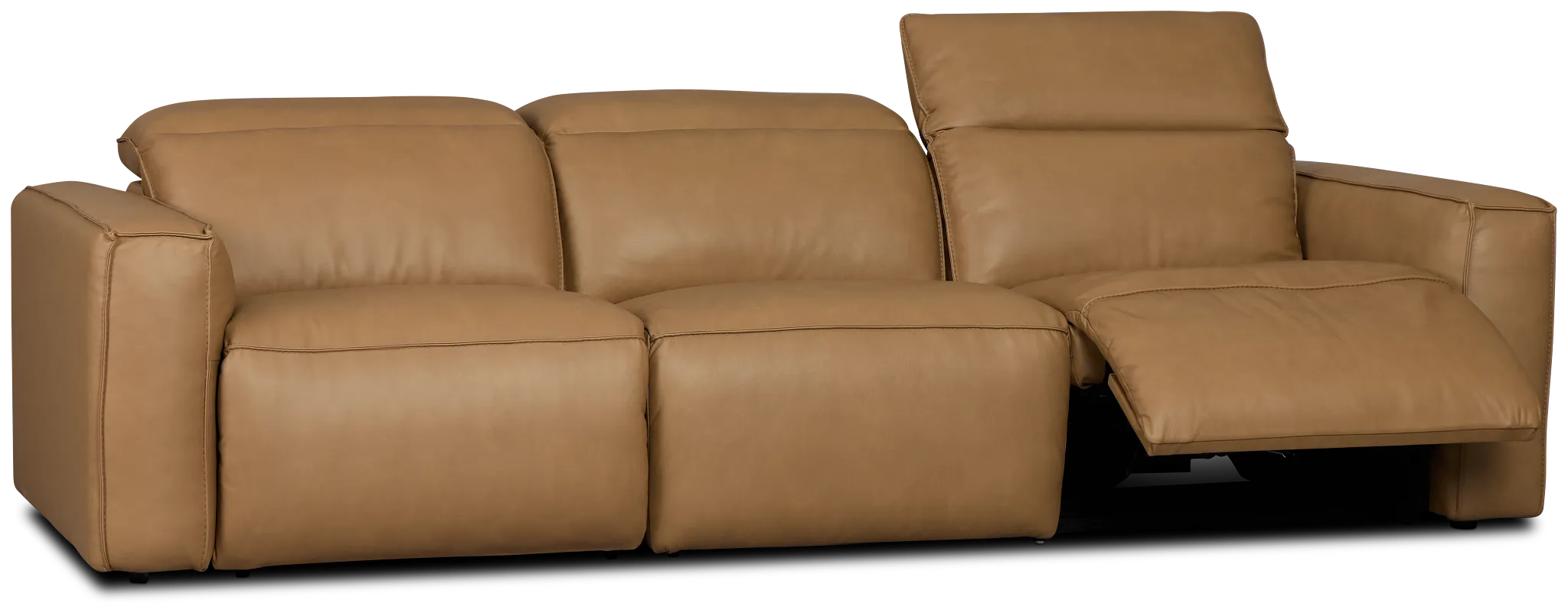 Ryland Brown Lthr/vinyl 3-piece Power Sofa