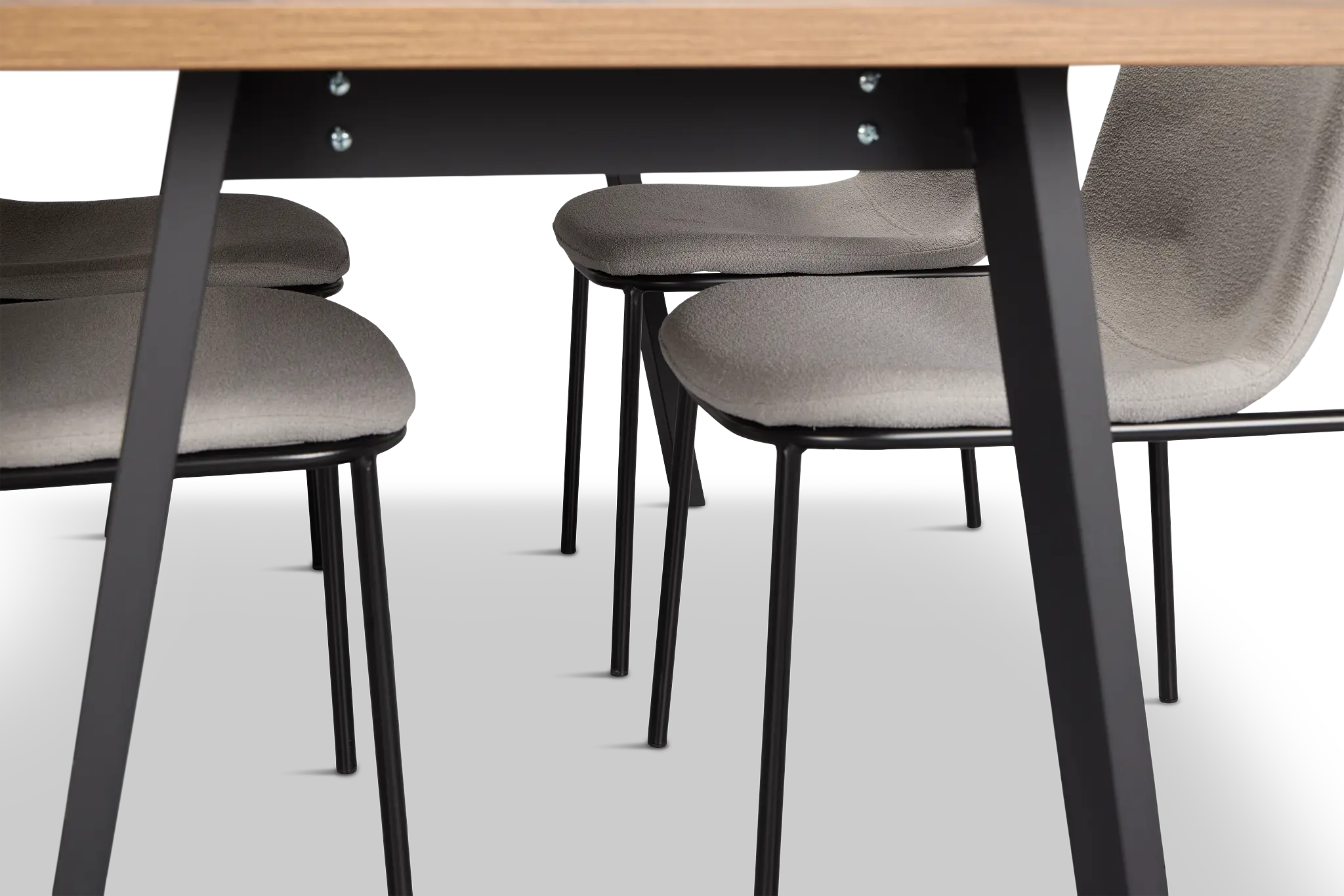 Trento Mid Tone 71" Rectangular Table & 4 Upholstered Chairs Trento Mid Tone 71" Rectangular Table & 4 Upholstered Chairs