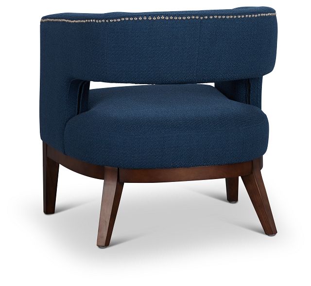 Jaxon Dark Blue Fabric Accent Chair